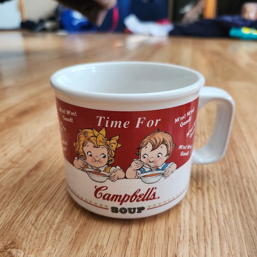 Campbell's Soup Time For Kids Mug 1998 Licensed Houston Harvest Dish/Micro Safe